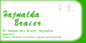 hajnalka braier business card